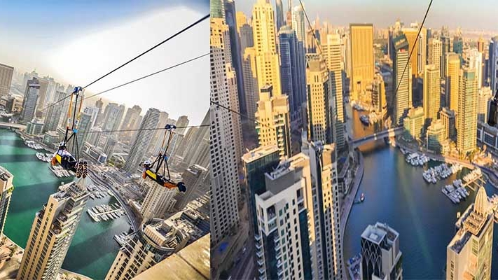 Зиплайн XLine Dubai Marina