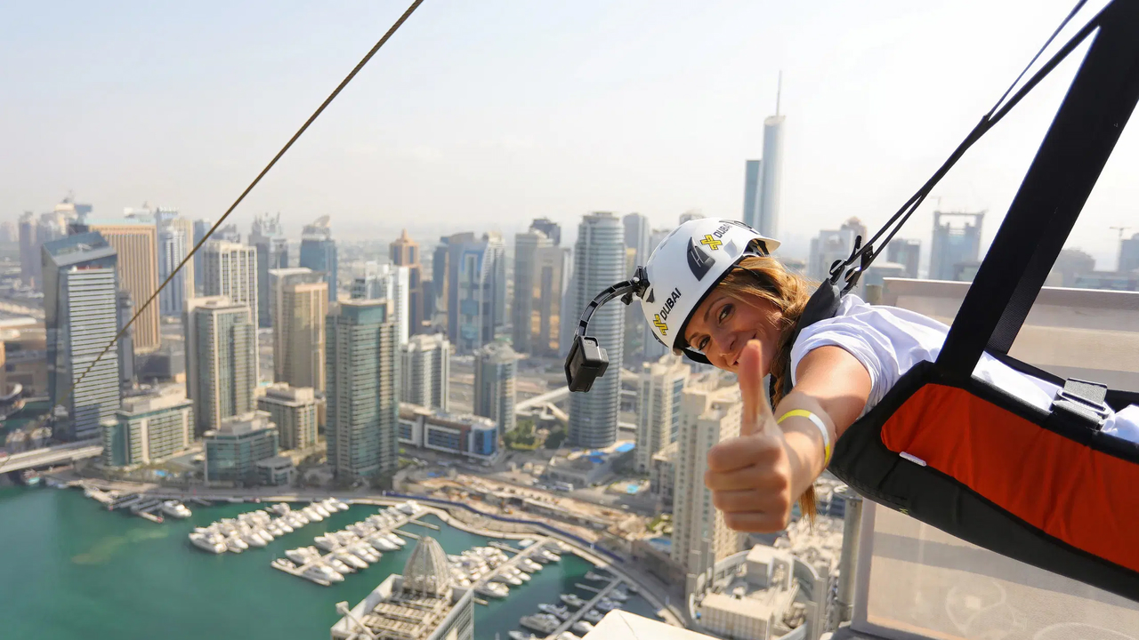 Зиплайн XLine Dubai Marina